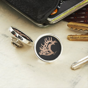 Bull Elk Silhouette - Lapel Pin