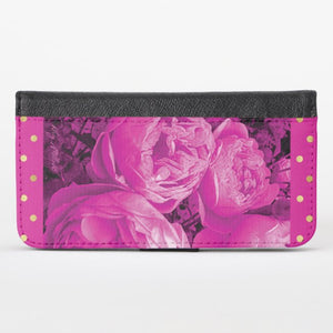 Hot Pink Roses - iPhone Wallet Case