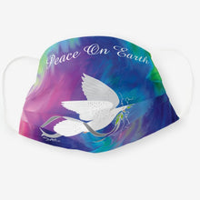 Load image into Gallery viewer, Peace On Earth &amp; White Dove - Cloth Face Mask