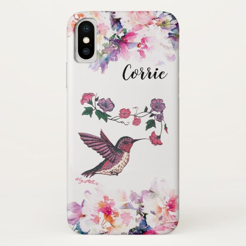 Hummingbird & Flowers - Case-Mate iPhone Case