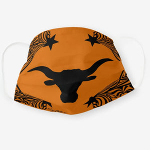 Longhorn Steer Silhouette - Cloth Face Mask