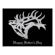 Load image into Gallery viewer, Silver Bull Elk Silhouette - Postcard