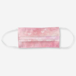 Hearts On Pink Background - Cloth Face Mask