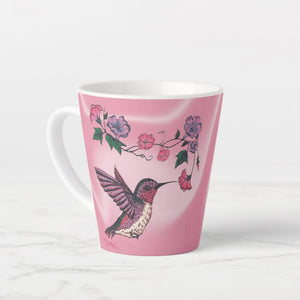 Hummingbird & Flowers - Latte Mug