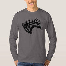 Load image into Gallery viewer, Bull Elk Silhouette - Long Sleeve T-Shirt