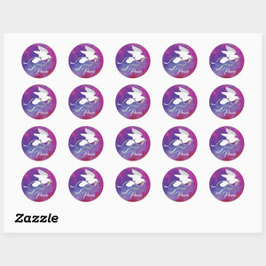 White Dove Classic - Round Sticker