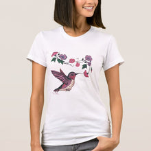 Load image into Gallery viewer, Hummingbird &amp; Flowers - Women&#39;s T-Shirt