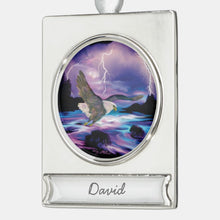 Load image into Gallery viewer, Bald Eagle - Silver Plated Banner Ornament