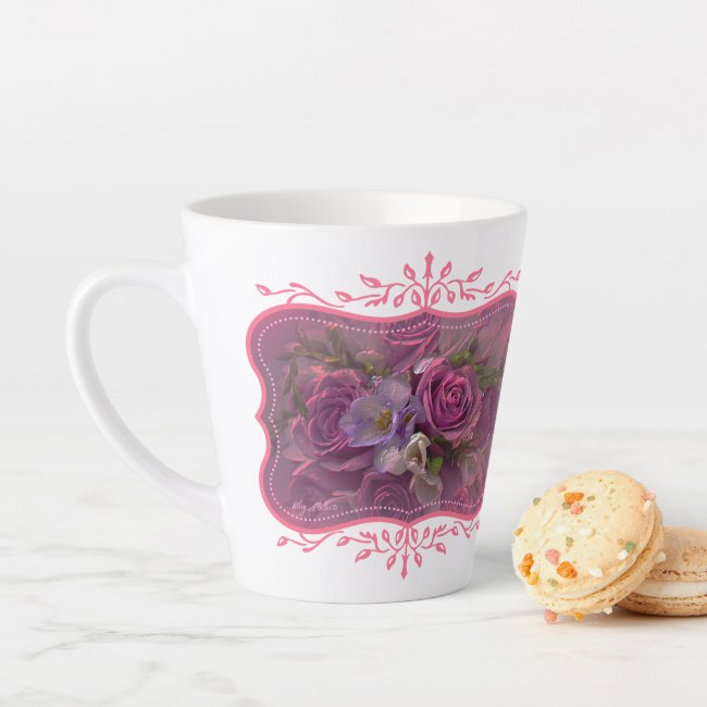 Pink Roses - Latte Mug