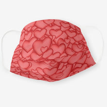 Load image into Gallery viewer, Hearts On Pink Background - Cloth Face Mask